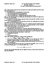 Đề thi học sinh giỏi cấp trường Hoá học - Khối 10
